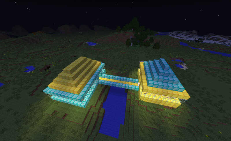 Minecraft Diamond And Gold House With Bridge V 1 5 2 Maps Mod Fur Minecraft