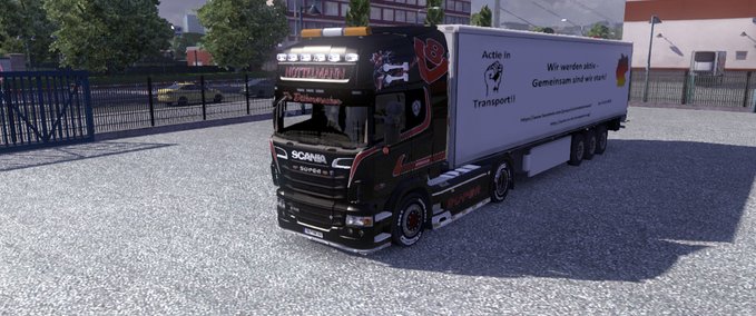 Trailer Actie in de Transport   Eurotruck Simulator mod