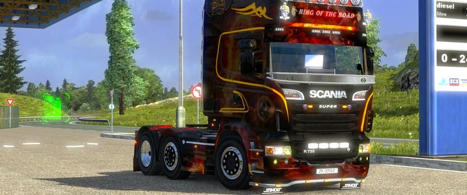 Scania Scania V8 Fire skin Eurotruck Simulator mod