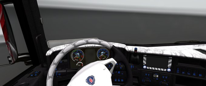 Interieurs white snake Eurotruck Simulator mod
