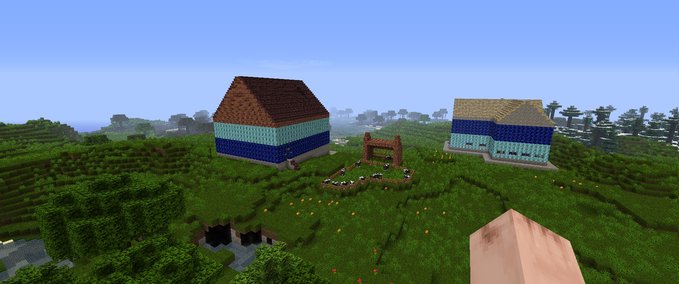 Maps Haus mit Kuhweide Minecraft mod