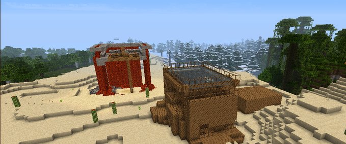 Maps Mein 2 Redstone Haus mit Hölle und Pfeilschisskanone Minecraft mod