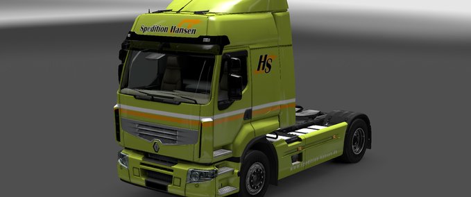 Skins Renault Premium Spedition Hansen Eurotruck Simulator mod