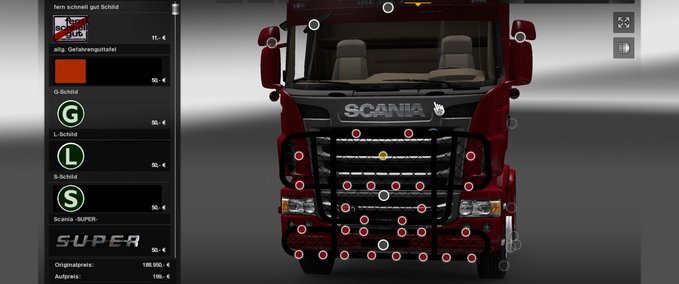 Tools Black Bullbar for Scania R2009 Eurotruck Simulator mod