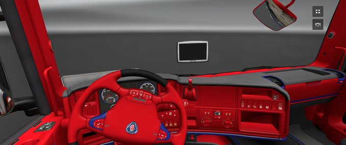 Interieurs Red/Blue Interieur Eurotruck Simulator mod