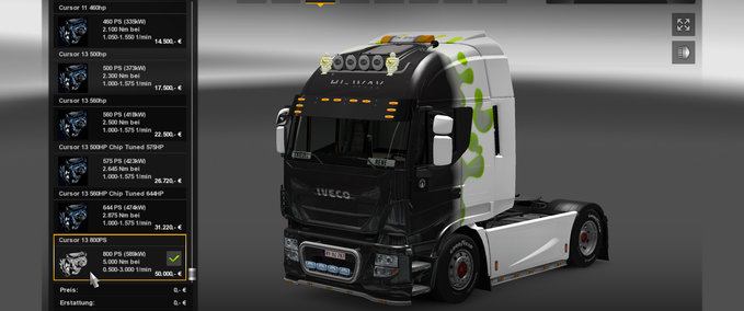 Iveco 800hp Iveco Hi Way Eurotruck Simulator mod