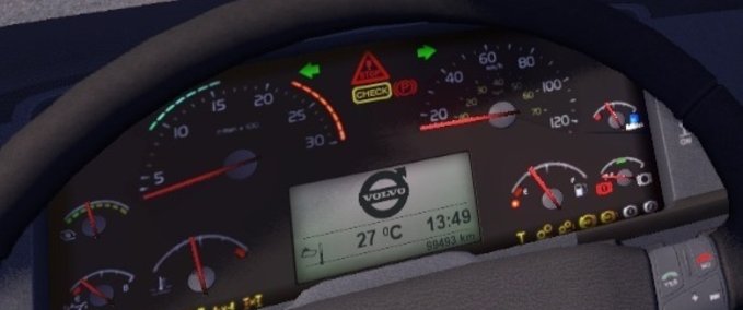 Mods Real dashboard VOLVO FH16 Eurotruck Simulator mod