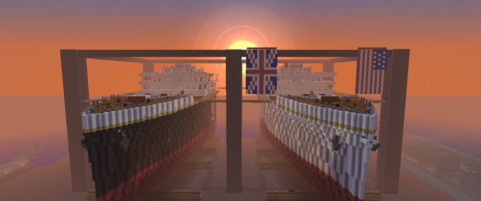 Maps Titanic und Olympic in er Werft Minecraft mod