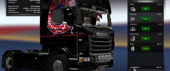 Skins Scania BayernMüncehn Eurotruck Simulator mod