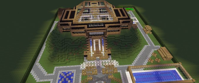 Maps Villa mit Umgebung Minecraft mod
