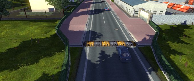 Maps Fahrbahn beruhigungs hindernisse Eurotruck Simulator mod