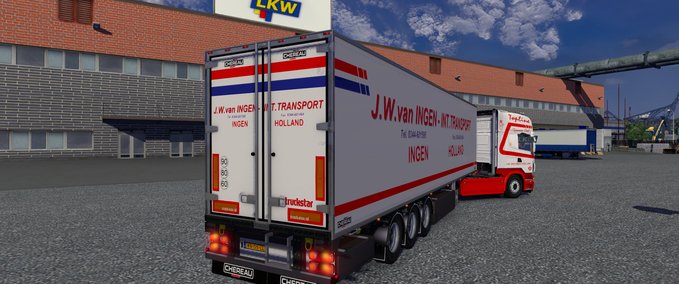 Trailer J W van INGEN Chereau Trailer Eurotruck Simulator mod