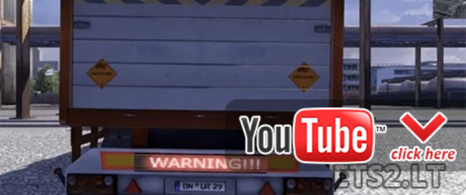 Mods Elektronisches WARNING schild for trailers Eurotruck Simulator mod