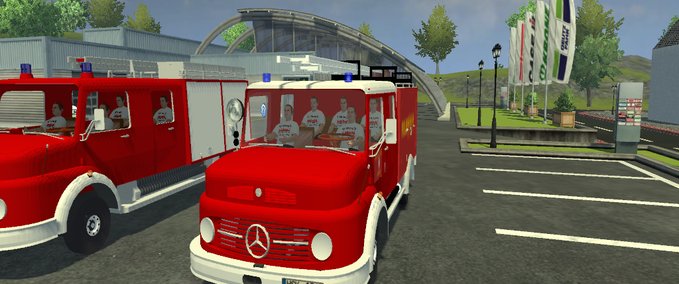 Feuerwehr Mercedes Rundhauber feuerwehr HLF Landwirtschafts Simulator mod