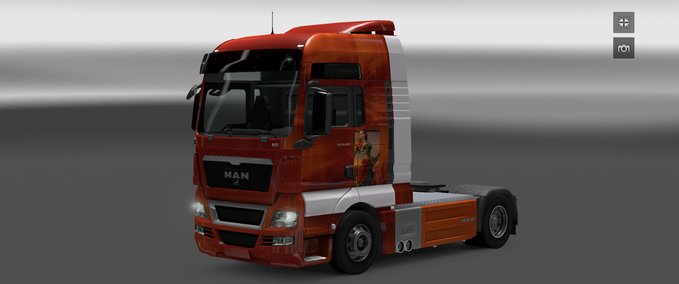 Trucks MAN WOWSKIN ROT WEIß Eurotruck Simulator mod