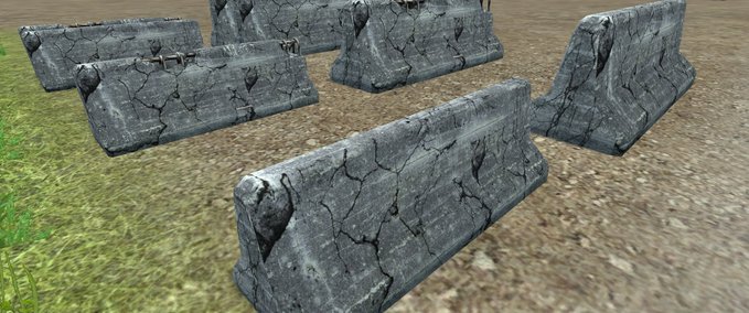 Platzierbare Objekte Concrete barriers Landwirtschafts Simulator mod