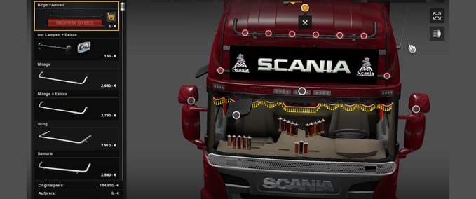 Scania Leuchkasten für Scania  Eurotruck Simulator mod