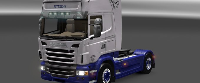 Skins Scania blau weis  Eurotruck Simulator mod