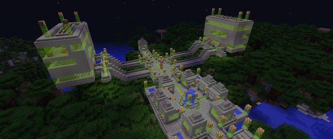 Maps Stadt über den Pilzen Minecraft mod