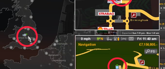 Mods SPIELER ICON MAP und GPS  Eurotruck Simulator mod
