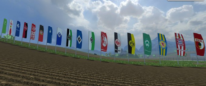 Platzierbare Objekte Alle Fahnen der 1 Bundesliga Landwirtschafts Simulator mod