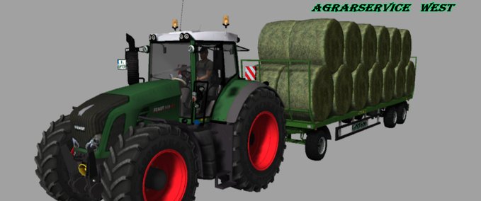 Verkehr Fendt 939 mit Ballenwagen Landwirtschafts Simulator mod