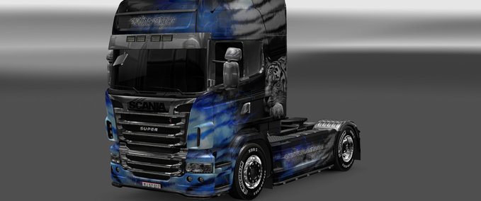 Skins Scania White Tiger Eurotruck Simulator mod