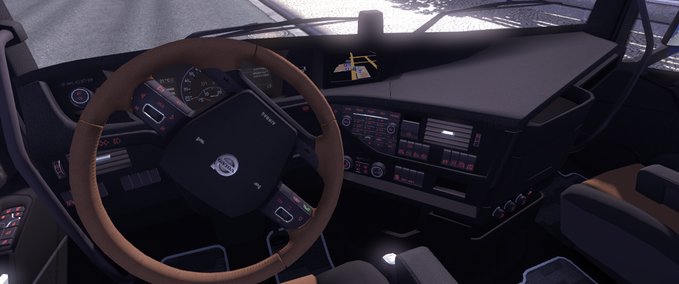 Interieurs Volvo Fh16 Black And Brown Eurotruck Simulator mod