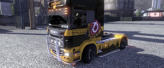 Skins Dynamo Dresden Skin für Scania Topline Eurotruck Simulator mod