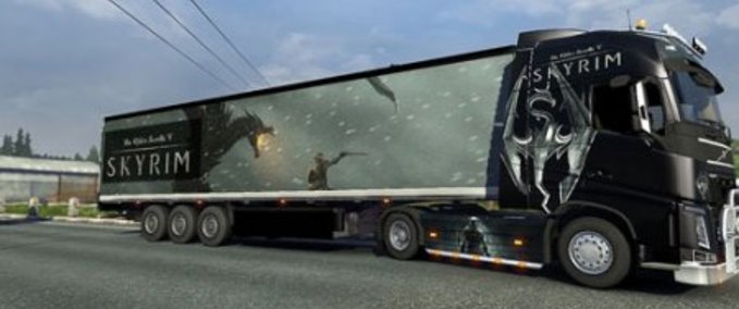 Skins Skyrim Volvo FH 2012 and Trailer Eurotruck Simulator mod