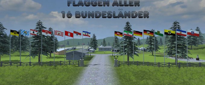 Platzierbare Objekte Flaggen der Bundesländer Landwirtschafts Simulator mod