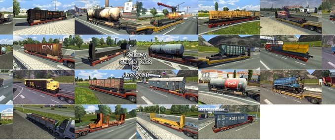 Trailer Railway Cargo Pack Eurotruck Simulator mod