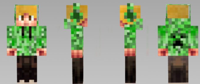 Skins Creeper Boy  Minecraft mod