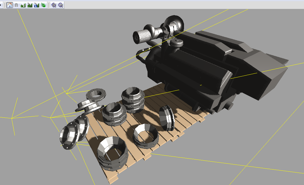 Treckermotorblock auf Palette - Thumbnail 1