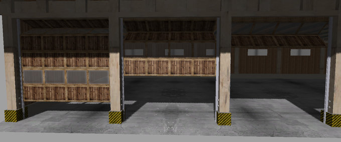 Gebäude mit Funktion Maschienenhalle mit Falttoren Landwirtschafts Simulator mod