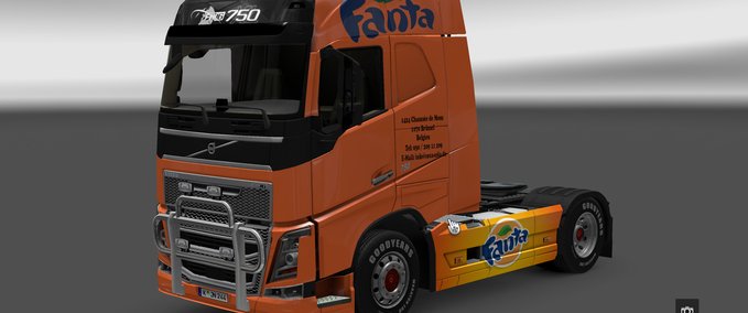Skins Fanta Volvo FH16 Eurotruck Simulator mod