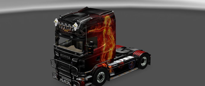Skins Scania Skin Firegirl Eurotruck Simulator mod