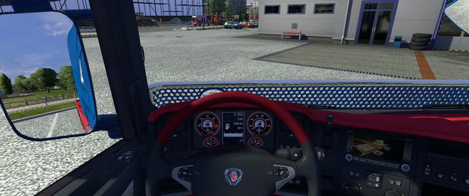 Interieurs Scania Interior Black Red Eurotruck Simulator mod