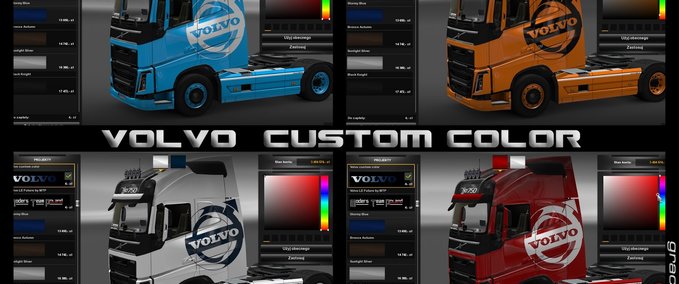 Skins Volvo custom color Eurotruck Simulator mod