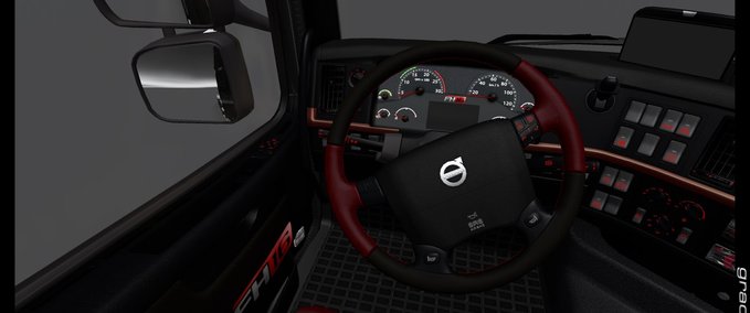Interieurs  Volvo Black Red Eurotruck Simulator mod