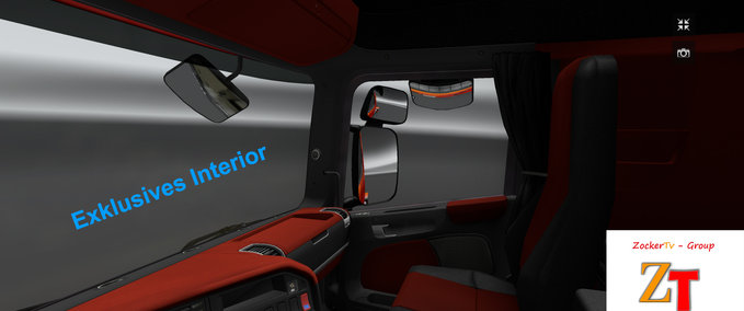Interieurs Scania Rotes Leder Eurotruck Simulator mod
