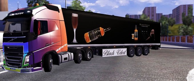 Skins Black velvet trailer  Eurotruck Simulator mod