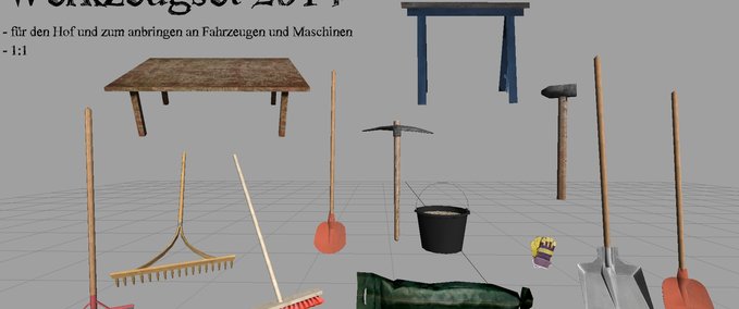 Werkzeuge und Objekte Set Mod Image