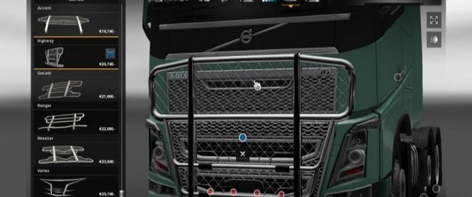 Volvo  FH16 2012 FRONTGRILL Eurotruck Simulator mod