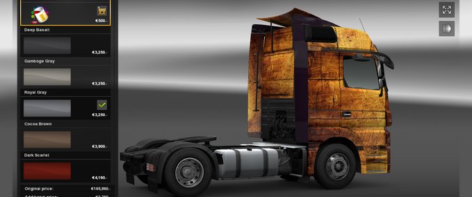 Skins Mercedes Benz Wood Eurotruck Simulator mod