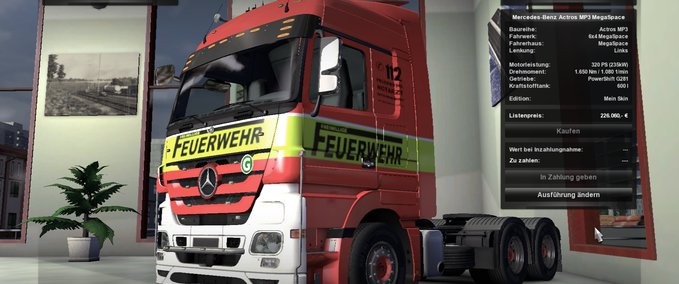 Skins Mercedes Feuerwehr Eurotruck Simulator mod