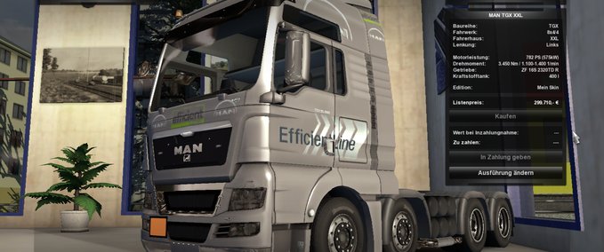 Skins MAN EfficientLine  Eurotruck Simulator mod