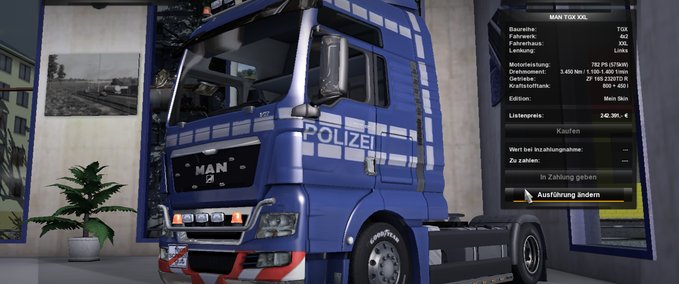 Skins MAN Polizei  Eurotruck Simulator mod