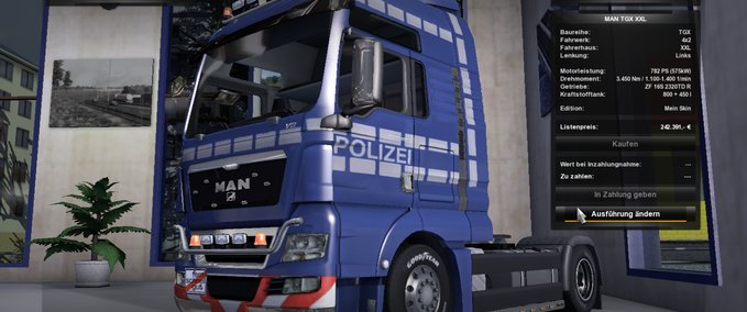 Skins MAN police Eurotruck Simulator mod