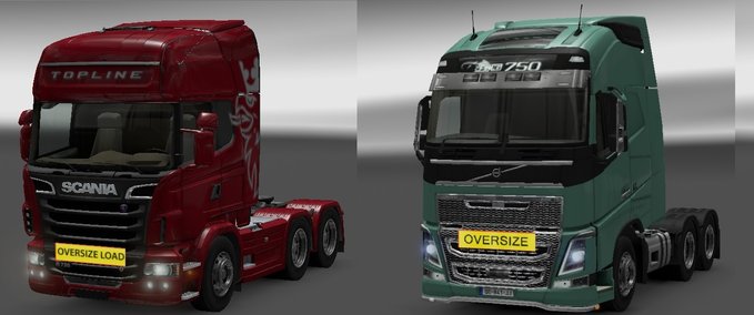 Mods  Oversize Load Sign Trucks Eurotruck Simulator mod